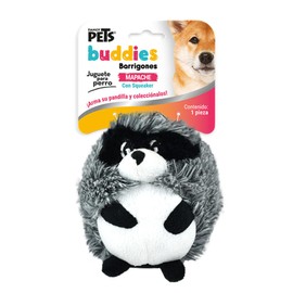 Fancy Pets Juguete para Perros de Peluche Mapache Barrigón Buddies con Squeaker Suave y Resistente