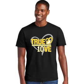 3X-Large Black Mens True Love Deluxe Soft T-Shirt
