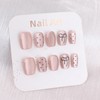 Handmade Nail Tips, French Nails, Set of 10, Bowknot Dots,