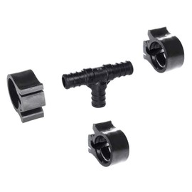 PEXLOCK 30820 Tee,1/2" x 1/2" x 1/2", Black