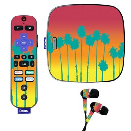 MightySkins Skin for Roku Ultra - Sherbet Palms | Protective, Durable, and Unique Vinyl Decal wrap Cover | Easy to Apply, Remove, and Change Styles | Made in The USA