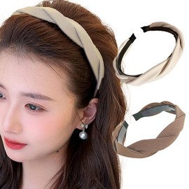Rodrey Michee Headband Women's No Painful Hairband, Stylish, Simple, Wide, Comb, Cute, Hair Arrangement, Twist, Braided, Headband, Comb, Korean No88, Black Brown