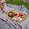 PEMAR Set of 6 Bamboo Wicker Serving Trays for Foods
