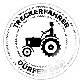 Spreadshirt Tractor Drivers May The Farmer Sticker Max. 10 x 10 cm 10 x 10 cm Glossy White