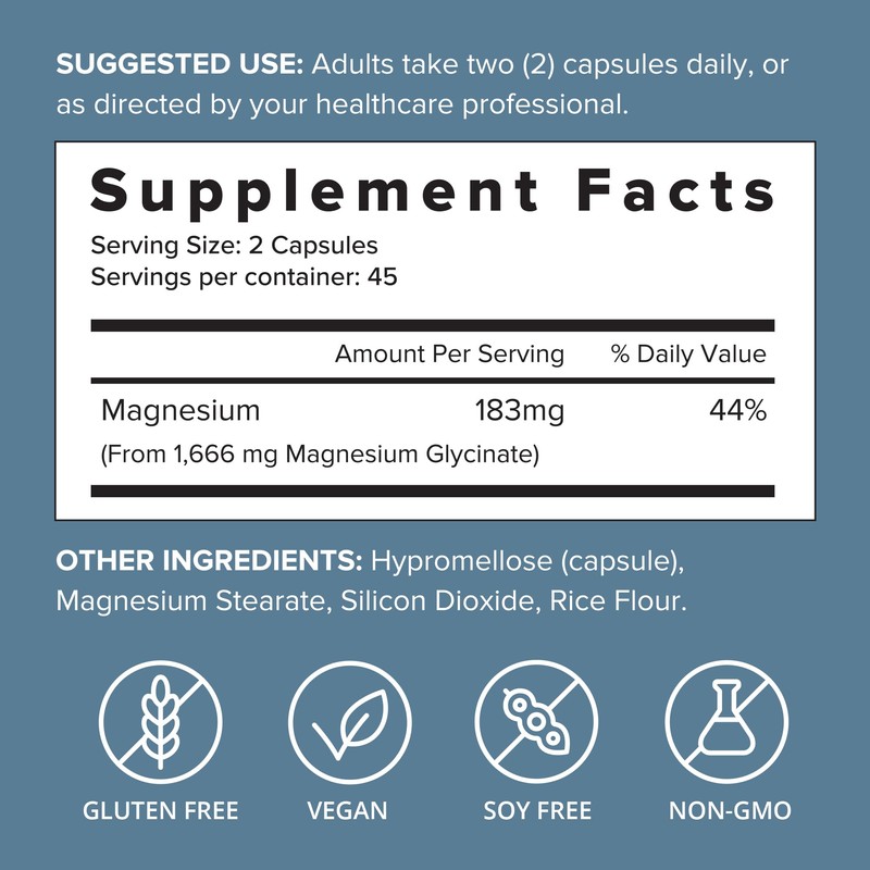 SFH Magnesium Glycinate 183mg - Highly Absorbable for Relaxation, Sleep