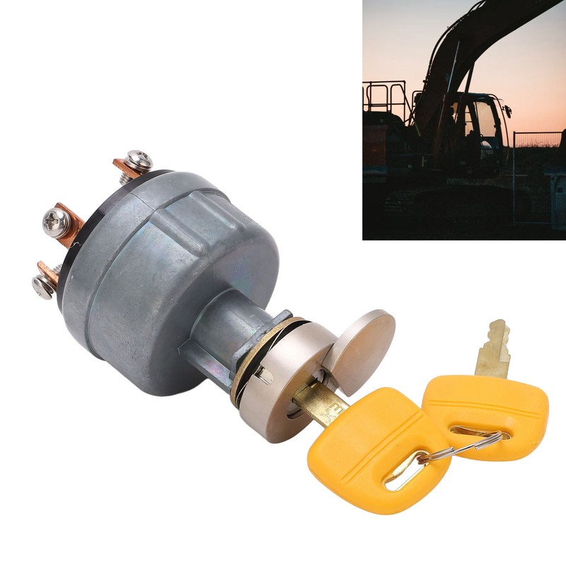 6 Pin Excavator Ignition Start Switch with Key Protection Cover