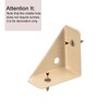 uxcell 4Pcs Angle Corner Brackets 38mm x 38mm, Cold Rolled