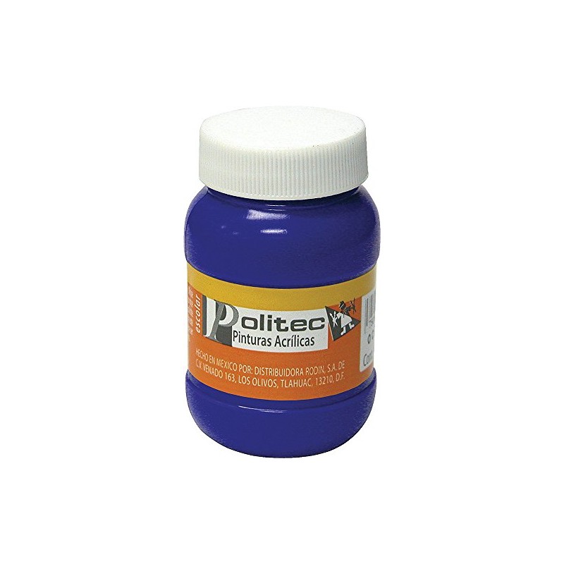 Politec- Pintura acrilica fco 100ml azl cobal politec