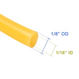 QuQuyi Natural Latex Rubber Tubing 1/16"(1.6mm) ID x 1/8"(3.2mm) OD, Tube Air Line Highly Elastic and Strong Speargun Band Slingshot Catapult Tube Rubber Hose Plain Color, 10ft Length