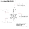 Christmas Gifts for Women, Earrings Silver Gold Hanging Snowflake with