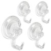 iDesign Power-Lock Cup Set of 4-Clear Suction Hook