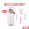 2L Water Bottle with Straw,Clear Leakproof Sports Bottle with Time