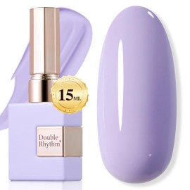 Double Rhythm 15ML Gel Nail Polish Pure Sheer Same Color Same Bottle Soak Off Gel Polish Art Manicure Salon DIY at Home for Women (Purple Lilac-A1388)