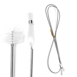 Ultum Nature Systems Twin Brush - Aquarium Brush for Glass Tanks, Pipe Cleaner Brush, Long Tube Cleaning Brush w/Double Ended Brush Styles - Flexible Drain Brush for Home Kitchen Sink - 23.62 in