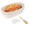 ASelected Oval Bread Rising Basket 25Cm With Scraper Brush Cloth