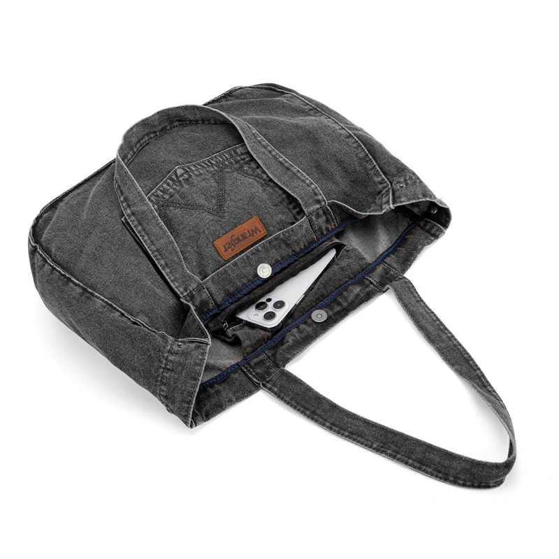 Montana West x Wrangler Denim Tote Bag for Women Large