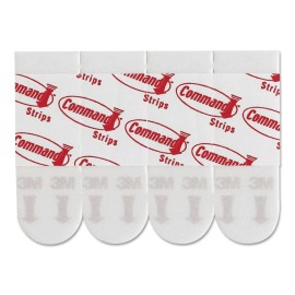 Command 17024ES 0.63" x 1.75" Removable Poster Strips - White (12/PK) New