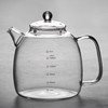 Glass kettle, high borosilicate glass kettle with scale markings, a