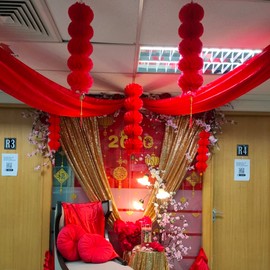 21 Inch 4 Strings 20 PCS Chinese Style Red Lantern String Lanterns Decoration for Chinese New Year Spring Festival Mid-Autumn Festival Christmas Patio Garden Parties Decoration