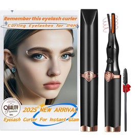 【2025 Best Gifts】Electric Heated Eyelash Curler - Fast Heat up in 8s - 3 Heat Modes with USB Rechargeable - Electric Eyelash Curler - 24H Long Lasting Facial Comfort - Color: White