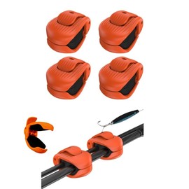 WBLDBB Fishing Rod Clips Pole Clips Set Rod Protection Anti-Slip Portable 4pcs Outdoor Fishing Rod Binding Clip Rod (Orange)