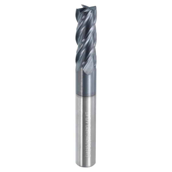 uxcell Carbide Square End Mill, 1/4" Dia AlTiN Coated 4