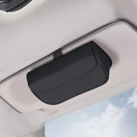 Sunglasses Holder for Car Visor - Portable Car Visor Organizer Car Sunglasses Organizer - Magnetic Closure Sun Visor Sunglasses Holder Clip Sun Visor Organizer for SUV Sedan