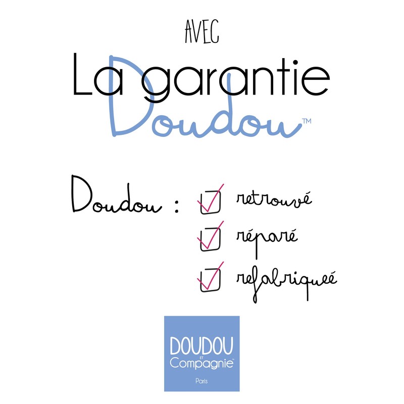 Doudou et Compagnie 302 Teddybär mit Taschentuch, in Geschenkebox