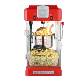 Pop Pup Popcorn Machine - 2.5oz Popper with Stainless-Steel Kettle, Serving Tray, Warming Light and Accessories by Great Northern Popcorn (Red)