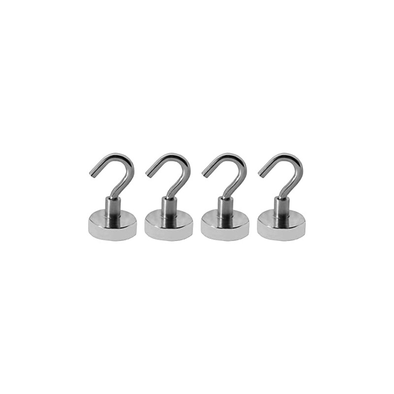 Grip 4 pc Small Magnetic Hooks Professional Strength (22 lb