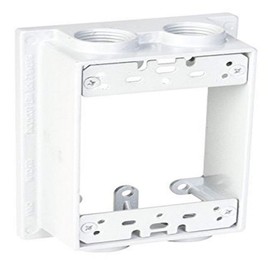 TayMac SE450WH Weatherproof Box Extension, 1-Gang, (4) 1/2-Inch Outlets, White