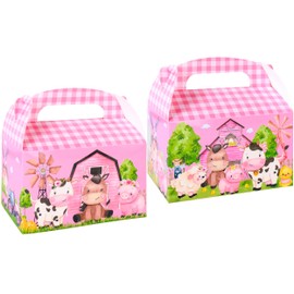 Farm Animals Party Favor Treat Boxes 12Pcs Farm Animals Gift Boxes Barnyard Birthday Party Decorations for Farm Theme Baby Shower Supplies