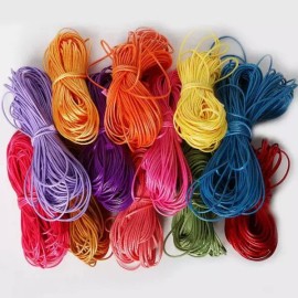 왁스실 나일론 왁스 라인 폴리에스터 면 라운드 로프 스트링 재봉 1mm 15mm 2mm [Red] Waxed Nylon Wax Line Polyester Cotton Round Rope String Sewing 1mm 15mm 2mm [Red]