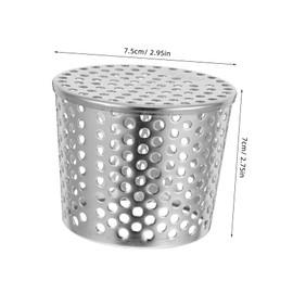 Operitacx Bodenablauf Aus Edelstahl Edelstahlfilter des Lochs Fallrohr Filtersieb Siebschütze Aus Rostfreiem Stahl 304 Edelstahl Gutter Guard Dachrinnensieb Badezimmerzubehör Silver