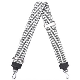 Ever Bloom Adjustable 5 cm shoulder strap, multi-coloured wide bag strap, shoulder strap for men and women, girls, DIY accessories for bag. - Black New Look