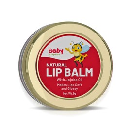 Babyorgano Rose Pomegranate Lip Balm for Kids 8gm | Natural Moisturizing Lip Care Mask With Desi Cow Ghee, Kokum Butter for Dry Lips - Chemical, Paraben-Free 8.00 g (Pack of 1) Pink