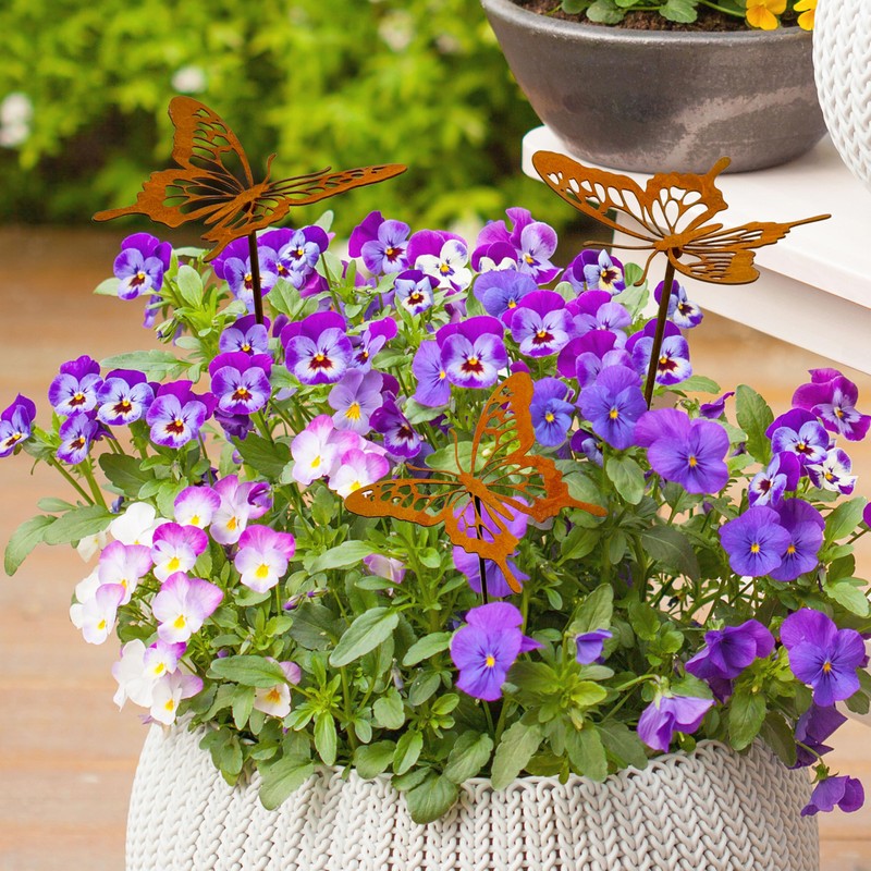 Decorative Garden Stakes, Butterfly Metal Decor for Lawn, Patio and