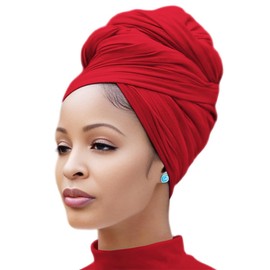 Nonbongoy Nonbongoy Head Wraps for Black Women Stretch Turban African Headwraps Scarf Soft Hijab Hair Wraps Jersey Head Scarf for Locs Braids