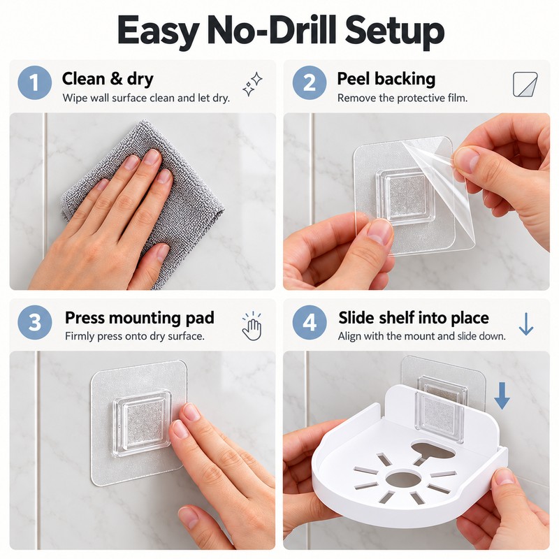 2PCS Wall Mounted Camera Bracket Adhesive, No Drilling, Household Indoor