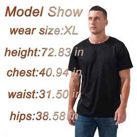 5 Pack Men’s Short Sleeve Active Athletic Running T Shirts for Men Gym Workout Moisture Wicking-2B-2XL
