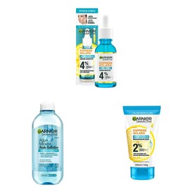 Garnier Express Aclara Serum Anti Acne 30 ml  ara Agua Micelar Anti Acne 400 ml  ara Exfoliante Anti Acne 150 ml                                      