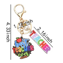 Best Teacher Ever Gifts for Teachers Thank You Gifts for Men Women Preschool Teacher Birthday Gift for Mentors Teachers Assistant Gift Keychain For Women Men Tutor Mentor Appreciation Keychains