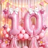 BlingABC 40 Inch Pastel Pink Number 10 Balloons 10th Birthday