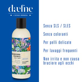 Helan Daefne Shampoo and Shower Gel for Men and Women with Vitamin C, Sweet Almonds, Iris and Laurel, Shower Gel for Body and Hair, 96% Natural Origin, 200 ml, Made in Italy