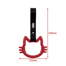 Unbranded Kitty Cat Red JDM TSURIKAWA Ring Subway Train Bus Handle Strap Charm Drift
