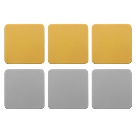 6 PCS Double Color Cup Coasters (Yellow Grey)
