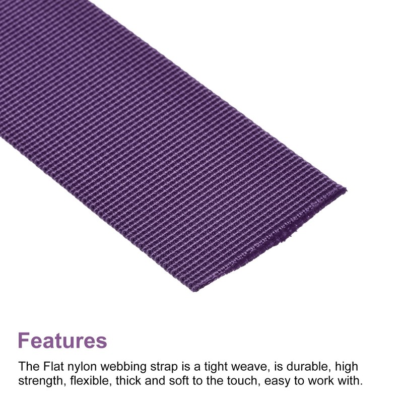 MECCANIXITY Flat Nylon Webbing Strap 1.5 Inch 10 Yards Dark