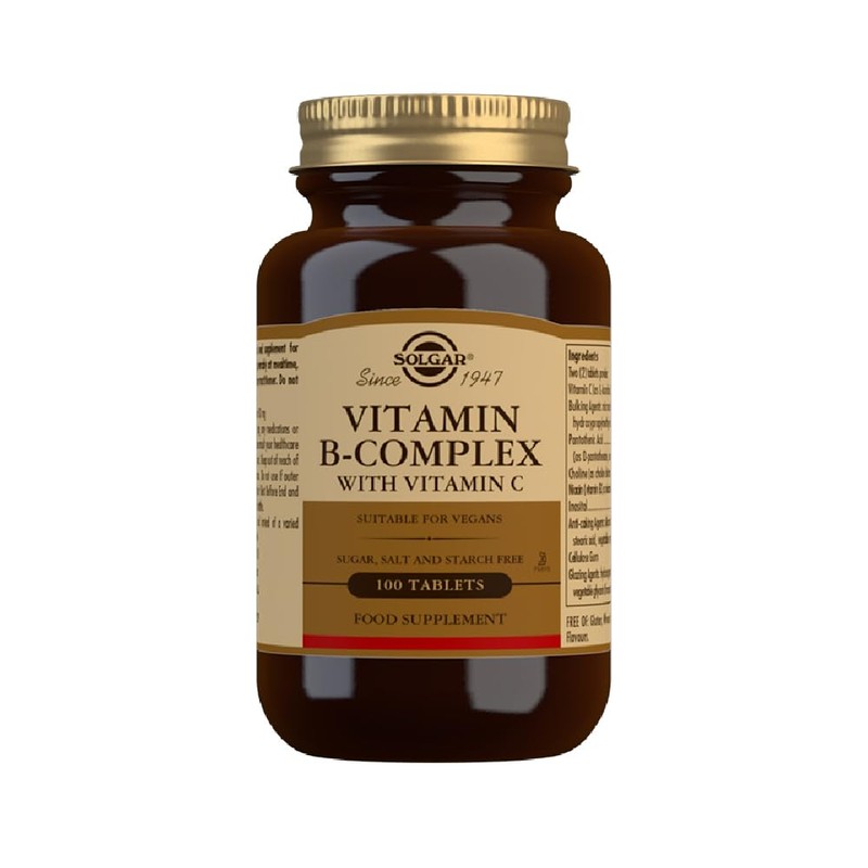 Solgar Vitamin B-Complex with Vitamin C Tablets - Pack of