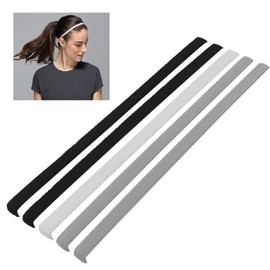 Headbands Headbands for Women Kids Slim Sports Sweatband Running Soccer Yoga Face Wash Lightweight Elastic Mens Headband (2 Black+2 Gray+1 White)