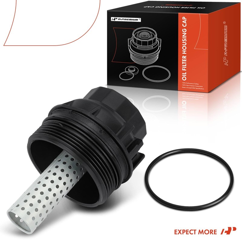 A-Premium Oil Filter Housing Cap Assembly Compatible with Toyota Tundra